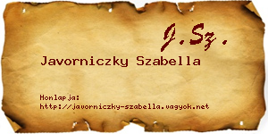Javorniczky Szabella névjegykártya